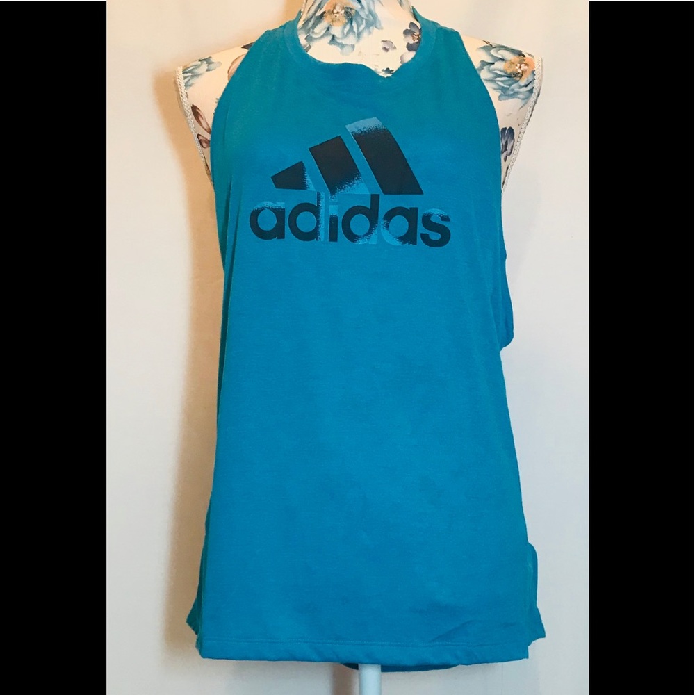 NWT Adidas Turquoise Boxy Boss Tank